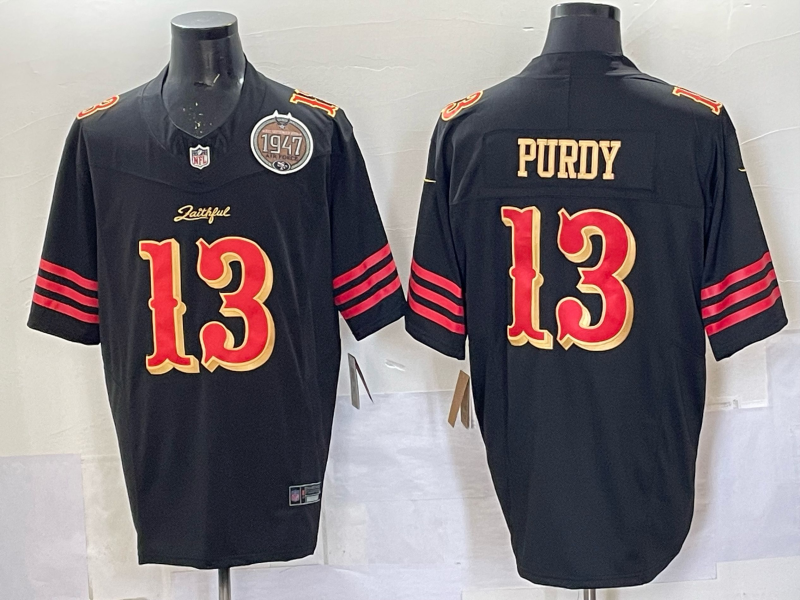 Men San Francisco 49ers #13 Purdy black Limited Nike NFL 2025 Jersey 002->washington commanders->NFL Jersey